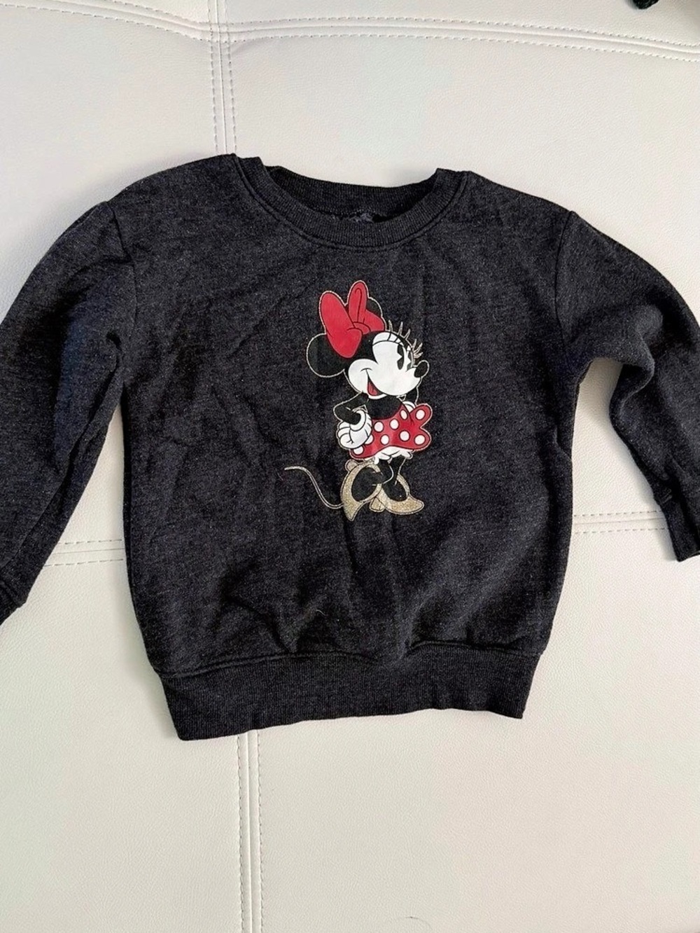 Disney Minnie Mouse Sweatshirt Girls 3T Black Like New